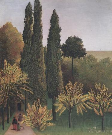 Henri Rousseau Landscape in Buttes-Chaumont France oil painting art
